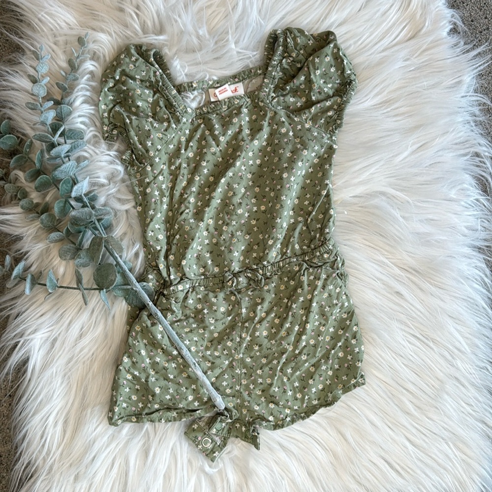 Cat and Jack olive green romper